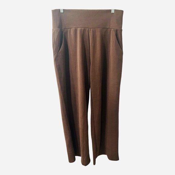 prAna Womens Shea Hot Spell Wide Leg Pants Size XL Brown Flowy Athleisure NWT - Picture 1 of 8